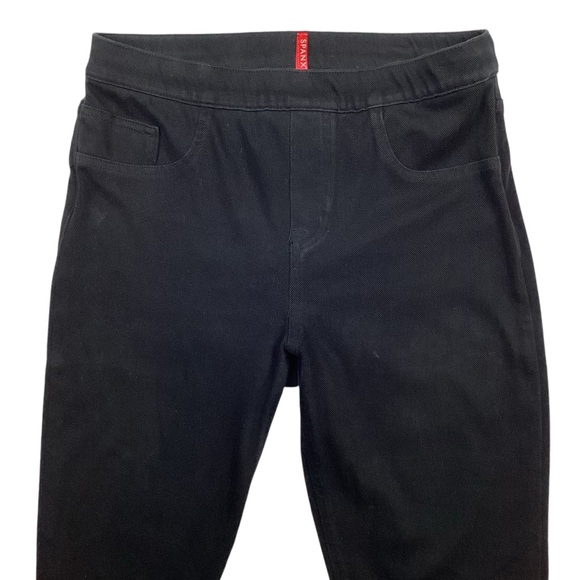 Spanx Twill Fabric Stretch Leggings Black - Picture 2 of 11